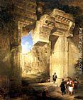 Great Canvas Paintings - The Gateway of the Great Temple at Baalbec